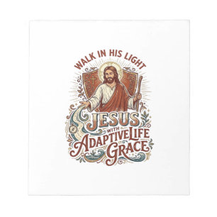 Bloc-note T-Shirt Encouragement pour Handicapés Jésus Inspir