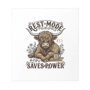 Bloc-note T-shirt énergétiquement efficace vache vintage par