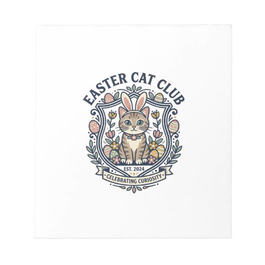 Bloc-note T-shirt graphique de chat de Pâques - Easter Cat C (Devant)