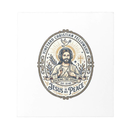 Bloc-note T-shirt graphique esthétique Jésus Lo Fi Study Bea (Devant)