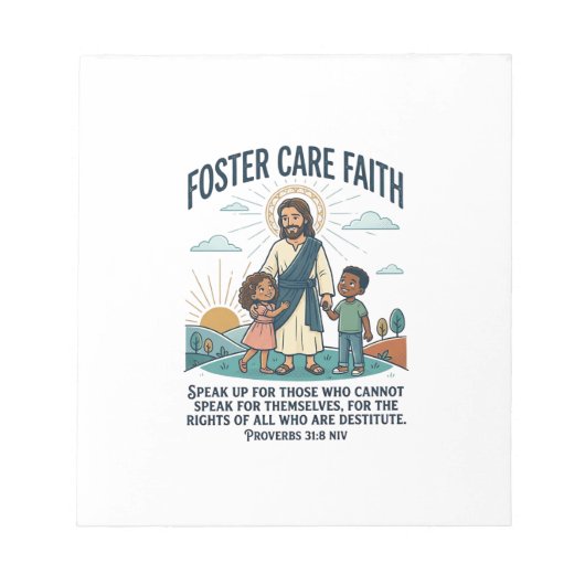 Bloc-note T-shirt graphique Jésus Adoption Foster Care Chrét (Devant)