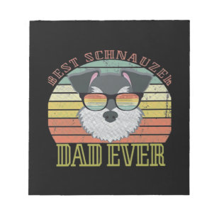 Bloc-note T-shirt Meilleur Papa Schnauzer Vintage pour la Fê