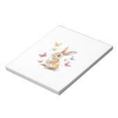 Bloc-note T-shirt Mignon Lapin de Pâques Papillon (Tourné)