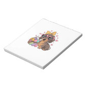 Bloc-note T-shirt mignon teckel de Pâques (Tourné)