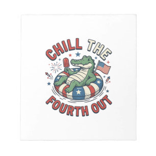 Bloc-note T-shirt patriotique Chill The Fourth Out Alligator