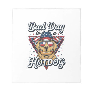 Bloc-note T-shirt vintage à thème de Hotdog Retriever doré p
