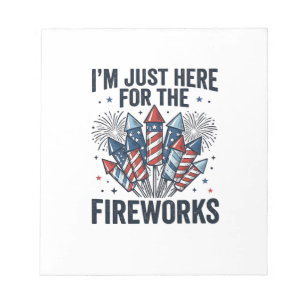 Bloc-note T-shirt vintage patriotique amateur de feux d'arti