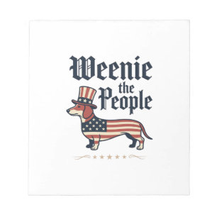 Bloc-note T-Shirt Weenie le Peuple Dachshund Patriotique_1