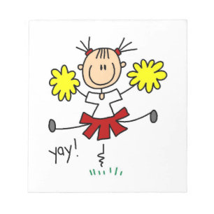 Bloc-note T-shirts et cadeaux de cheerleader rouge et jaune