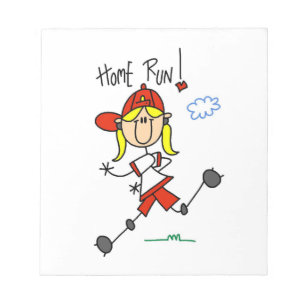 Bloc-note T-shirts et cadeaux pour filles de softball Home R