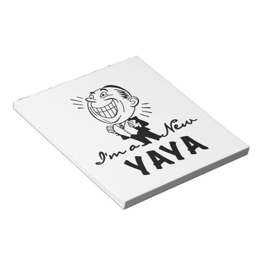 Bloc-note T-shirts et cadeaux Yaya Yaya souriants (Incliné)