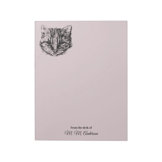 Bloc-note Tabby Cat Drawing (Tourné)