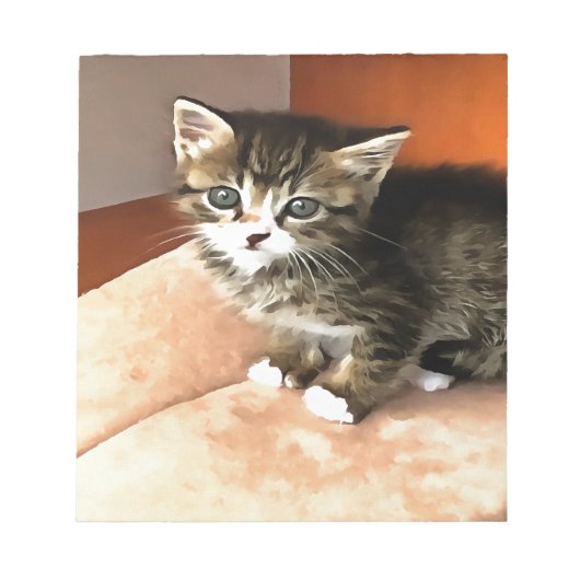 Bloc-note Tabby Cat Kitten Portrait pour animaux (Devant)