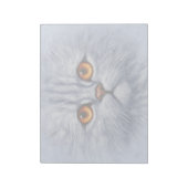 Bloc-note Tabby Fluffé Chat Kitten Visage gris clair (Tourné)