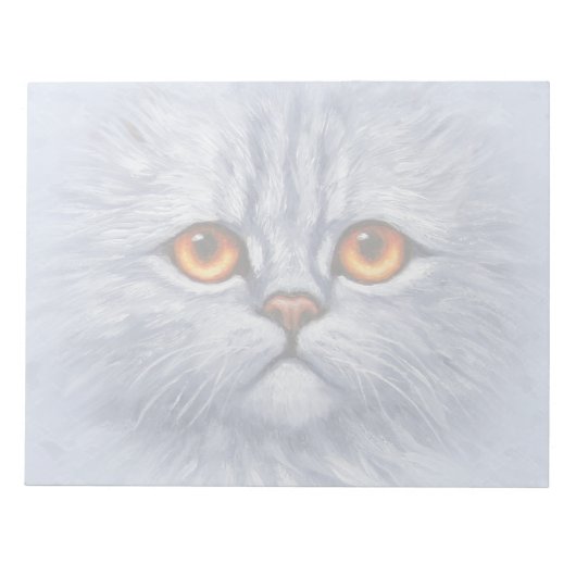 Bloc-note Tabby Fluffé Chat Kitten Visage gris clair (Devant)