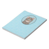 Bloc-note Tabby Gris Peinture Chat - Cute Original Art Chat (Tourné)
