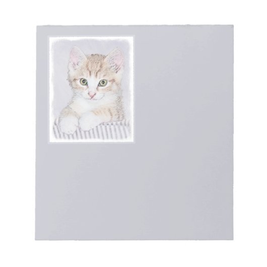 Bloc-note Tabby Orange Kitten Peinture - Art Chat original (Devant)