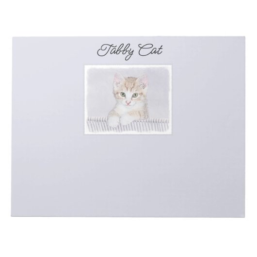 Bloc-note Tabby Orange Kitten Peinture - Art Chat original (Devant)