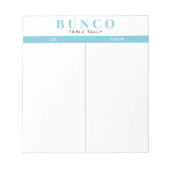 Bloc-note Table bleu ciel simple et blanc (Devant)