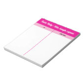 Bloc-note Table de Bunco simple rose moderne Tally (Tourné)
