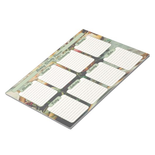 Bloc-note Table de Dîner de vacances Planificateur hebdomada (Incliné)