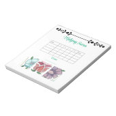Bloc-note table de score de mahjong tuiles de fleurs (Tourné)