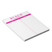 Bloc-note Table simple rose et blanc Bunco Tally (Incliné)