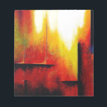 Bloc-note Tableau Abstrait de Hizli<br><div class="desc">Tableau Abstrait en rouge,  jaune et noir par Serdar Hizli</div>