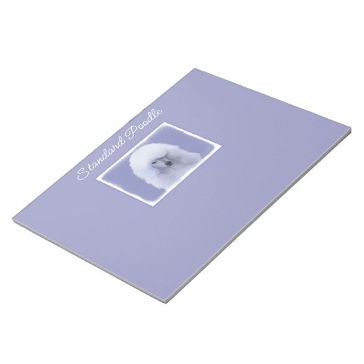 Bloc-note Tableau blanc standard de caniche - Art original d (Incliné)