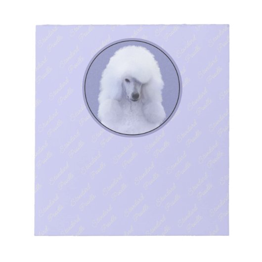 Bloc-note Tableau blanc standard de caniche - Art original d (Devant)