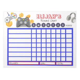 Bloc-note Tableau de bord pour enfants, Graphique de jeu per
