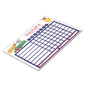 Bloc-note Tableau de bord pour enfants, Graphique de soccer  (Incliné)