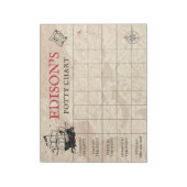 Bloc-note Tableau de propreté carte pirate Nom & Tâches pers (Tourné)