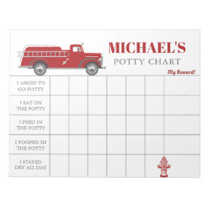 Bloc-note Tableau de propreté de camion de pompiers Nom pers