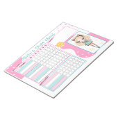 Bloc-note Tableau de récompense pour la fille de routine quo (Incliné)