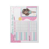 Bloc-note Tableau de récompense pour la fille de routine quo (Tourné)