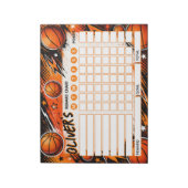 Bloc-note Tableau de Récompenses Basketball Tableau Personna (Tourné)
