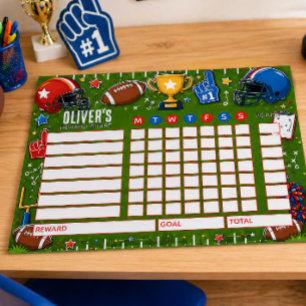 Bloc-note Tableau de Récompenses Football Tableau Personnali