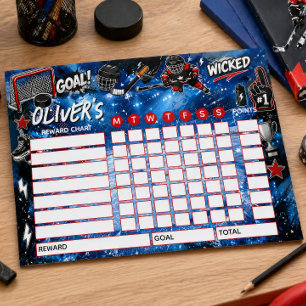 Bloc-note Tableau de Récompenses Hockey sur Glace Tableau Pe