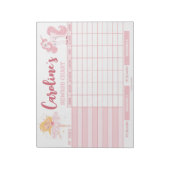 Bloc-note Tableau de récompenses Princesse Rose Nom personna (Tourné)