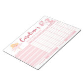 Bloc-note Tableau de récompenses Princesse Rose Nom personna (Incliné)