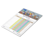 Bloc-note Tableau de tâches hebdomadaires pour enfants (Incliné)