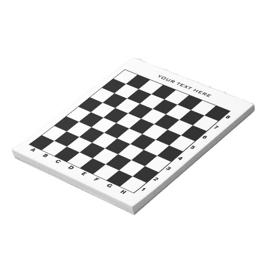 Bloc-note Tableau d'échecs professionnel avec chiffres et le (Tourné)