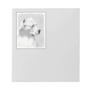 Bloc-note Tableau Dogo Argentino - Art Chien original