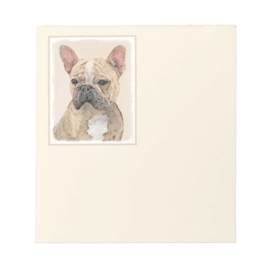 Bloc-note Tableau Français Bulldog (Sable) - Joli Original D (Devant)