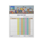 Bloc-note Tableau hebdomadaire des enfants (Tourné)