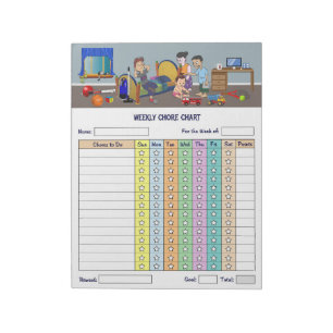 Bloc-note Tableau hebdomadaire des enfants