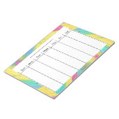 Bloc-note Tableau hebdomadaire du planificateur Pastel avec  (Incliné)