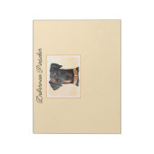 Bloc-note Tableau original d'un Doberman Pinscher aux oreill (Tourné)