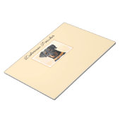 Bloc-note Tableau original d'un Doberman Pinscher aux oreill (Incliné)